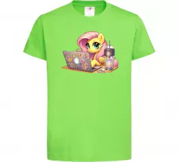 Детская футболка Поні Флаттершай Лаймовый фото