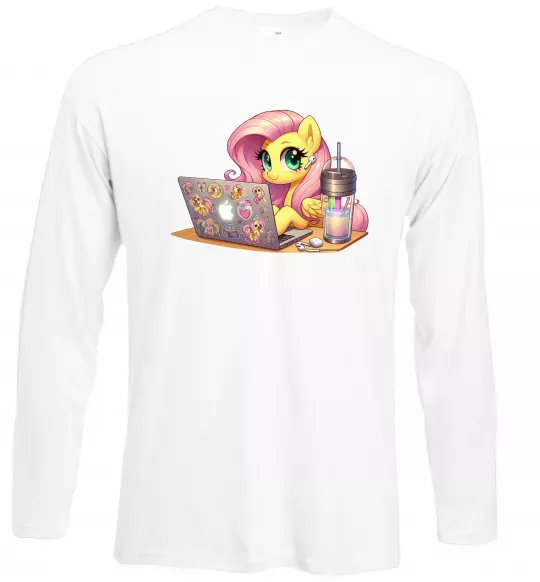 Лонгслів Поні Флаттершай Білий фото