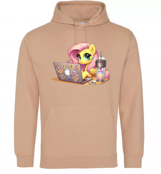 Женская толстовка (худи) Поні Флаттершай Песочный фото