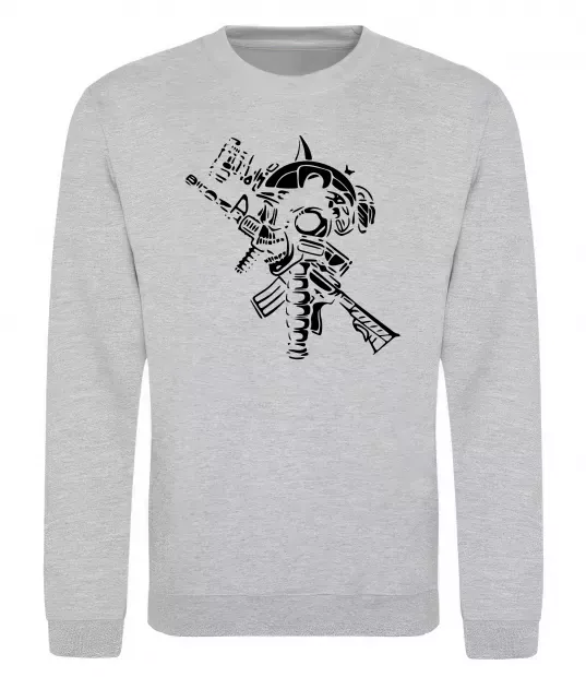 Свитшот Military Серый меланж фото