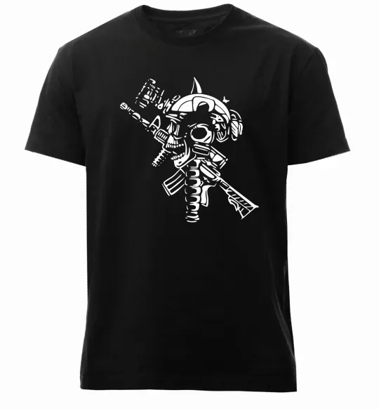 Мужская премиум футболка Military Черный фото