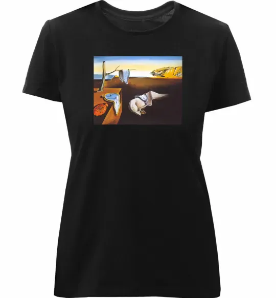 Жіноча преміум футболка Постійність пам'яті Чорний фото