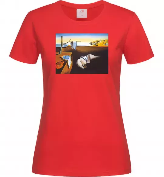 Женская футболка Постійність пам'яті Красный фото