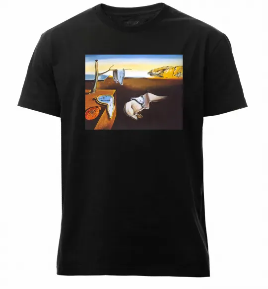 Мужская премиум футболка Постійність пам'яті Черный фото