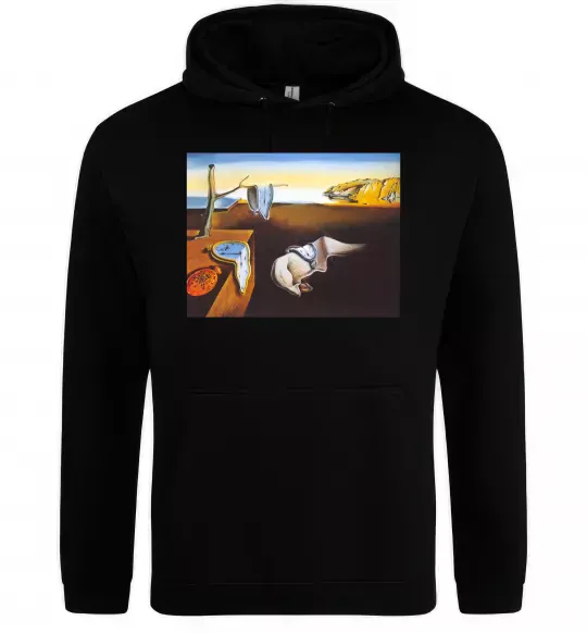 Чоловіча толстовка (худі) Постійність пам'яті Чорний фото