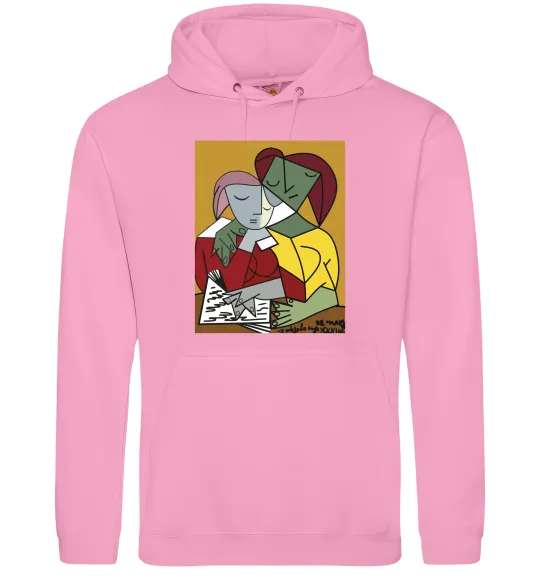 Чоловіча толстовка (худі) Two Girls Reading Books Рожевий фото