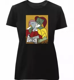 Жіноча преміум футболка Жінка в капелюсі Білий фото