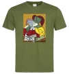 Чоловіча футболка Two Girls Reading Books Оливковий Чоловіча футболка Two Girls Reading Books Оливковий фото