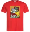 Чоловіча футболка Two Girls Reading Books Червоний Чоловіча футболка Two Girls Reading Books Червоний фото