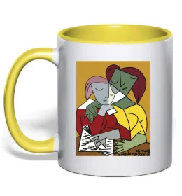 Чашка с цветной ручкой