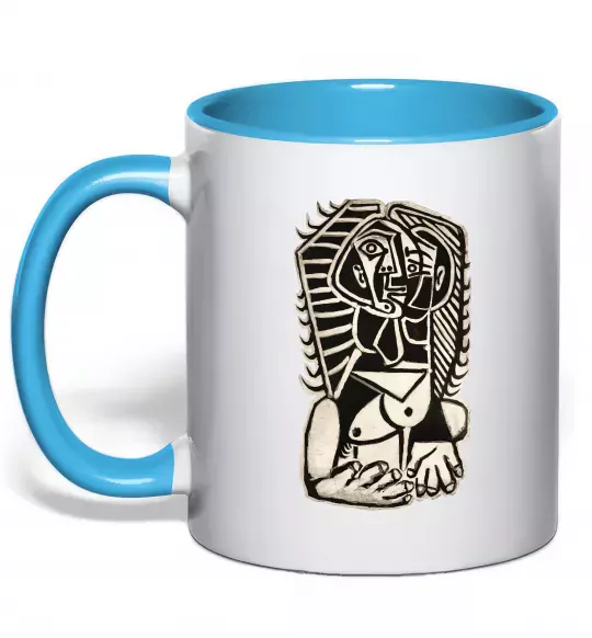 Чашка с цветной ручкой The Egyptian Голубой фото