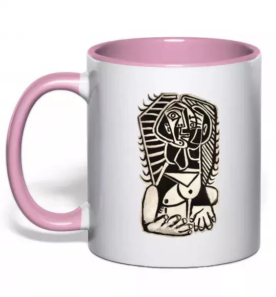 Чашка с цветной ручкой The Egyptian Нежно розовый фото