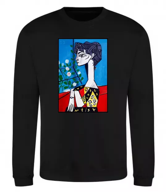 Свитшот Жаклін із квітами Черный фото