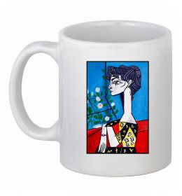 Чашка керамічна Жаклін із квітами