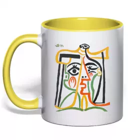 Чашка з кольоровою ручкою