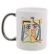 Чашка з кольоровою ручкою Head of a Woman Срібло фото
