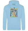 Жіноча толстовка (худі) Head of a Woman Блакитний Жіноча толстовка (худі) Head of a Woman Блакитний фото