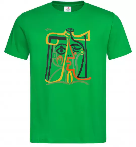 Чоловіча футболка Head of a Woman Зелений фото