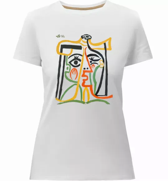 Женская премиум футболка Head of a Woman Белый фото