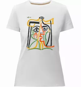 Жіноча преміум футболка Жінка в капелюсі Білий фото