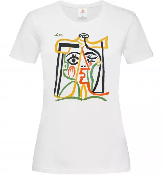 Женская футболка Head of a Woman Белый фото