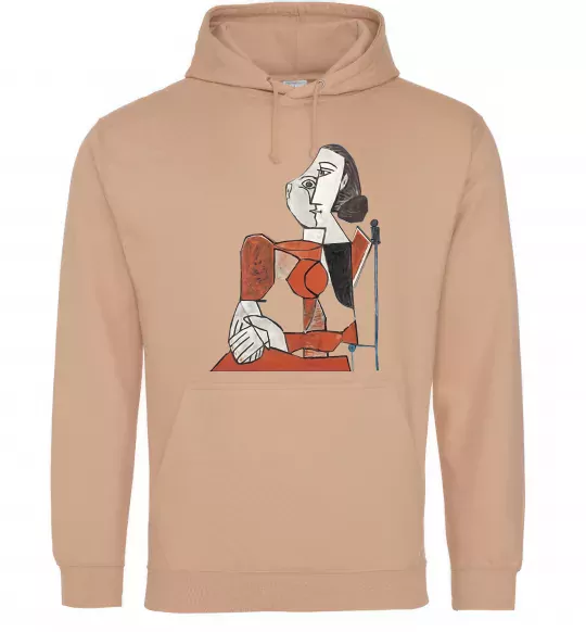 Жіноча толстовка (худі) Жінка що сидить Пісочний фото