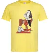 Чоловіча футболка Жінка що сидить Лимонний Чоловіча футболка Жінка що сидить Лимонний фото