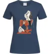 Жіноча футболка Жінка що сидить Темно-синій Жіноча футболка Жінка що сидить Темно-синій фото