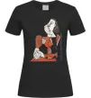 Жіноча футболка Жінка що сидить Чорний Жіноча футболка Жінка що сидить Чорний фото