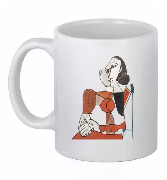 Чашка керамическая Жінка що сидить Белый фото
