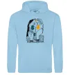 Мужская толстовка (худи) Kiss Голубой фото