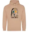 Женская толстовка (худи) Kiss Песочный фото