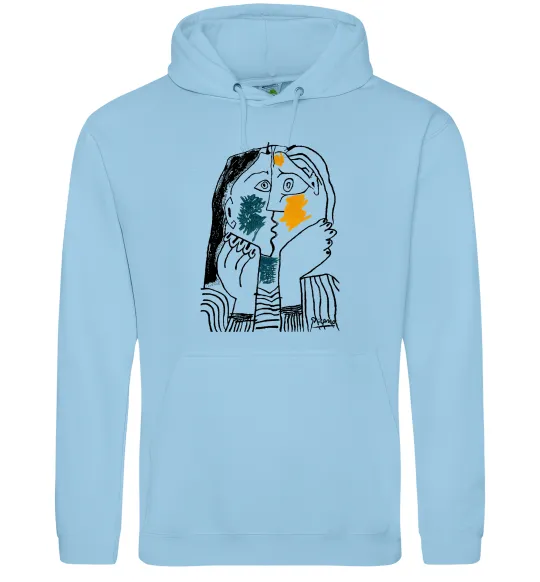 Женская толстовка (худи) Kiss Голубой фото