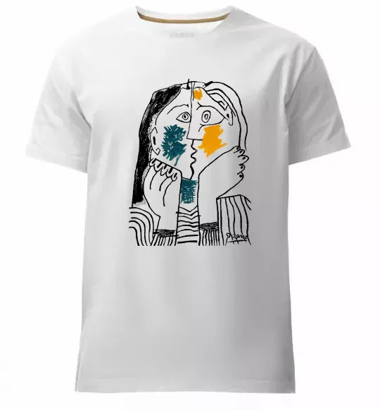 Мужская премиум футболка Kiss Белый фото