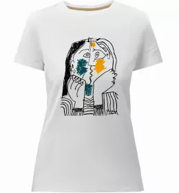 Жіноча преміум футболка Жінка в капелюсі Білий фото