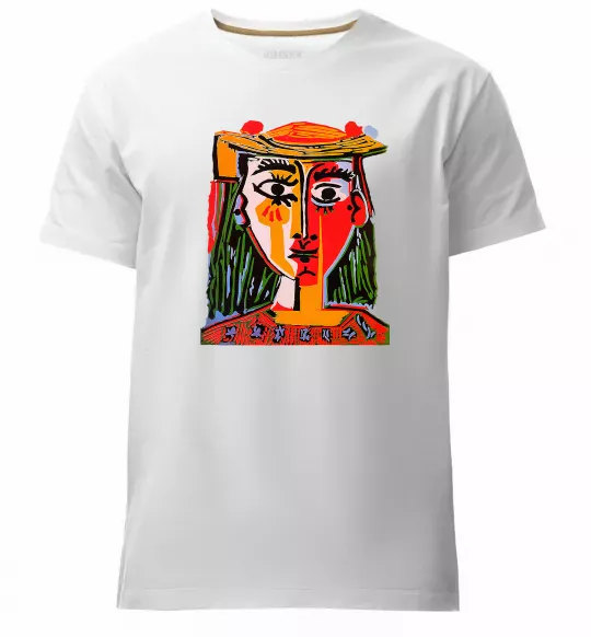 Чоловіча преміум футболка Жінка в капелюсі Білий фото