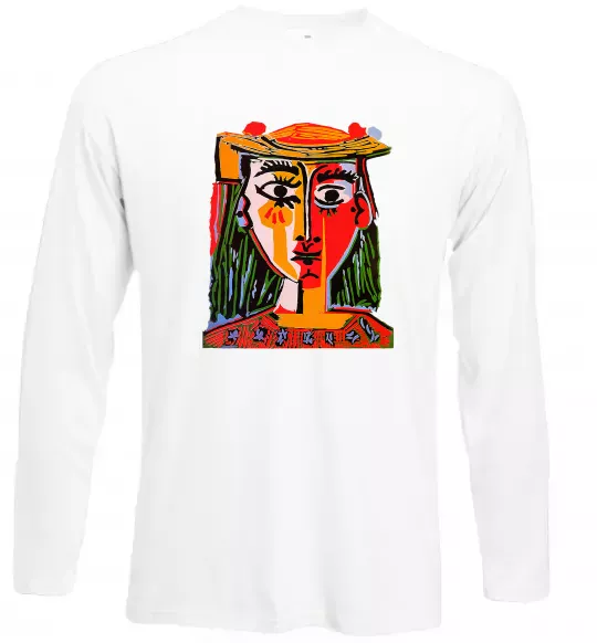 Лонгслив Жінка в капелюсі Белый фото