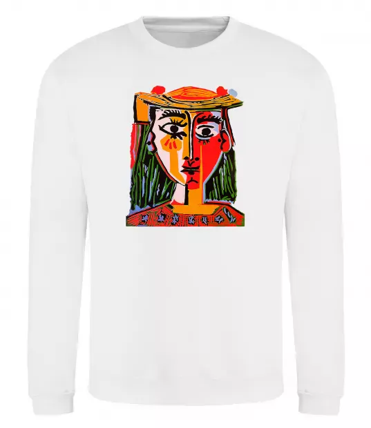 Свитшот Жінка в капелюсі Белый фото