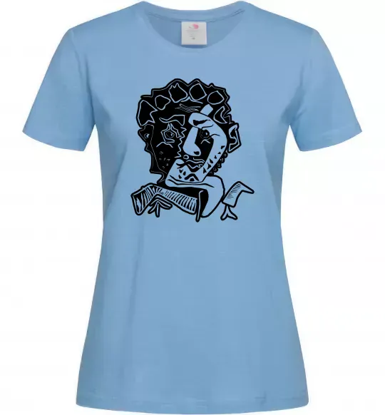 Жіноча футболка Head of an Actor Блакитний фото