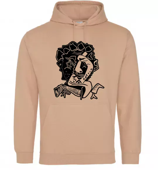 Чоловіча толстовка (худі) Head of an Actor Пісочний фото