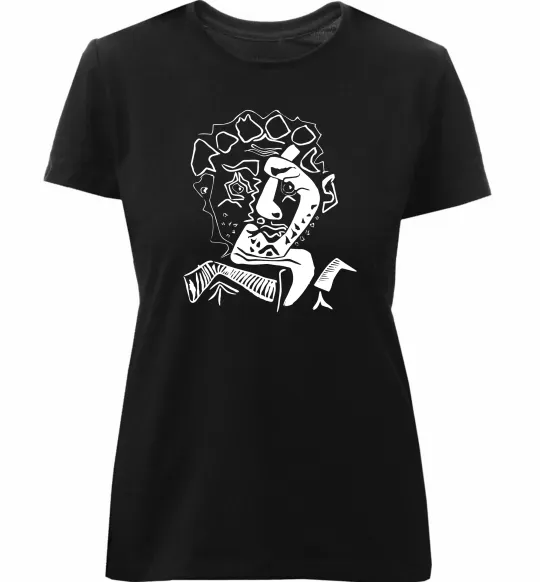 Жіноча преміум футболка Head of an Actor Чорний фото