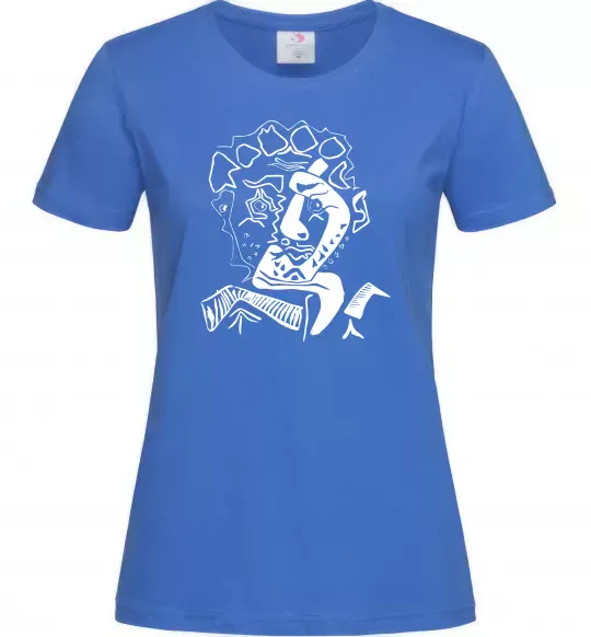 Жіноча футболка Head of an Actor Яскраво-синій фото