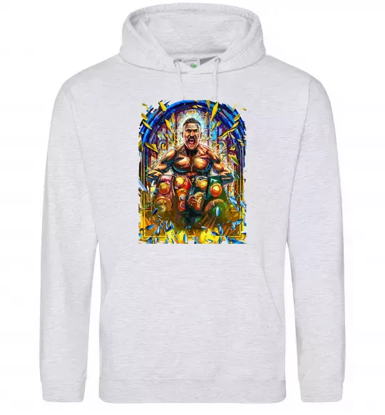 Чоловіча толстовка (худі) Пояси Сірий меланж фото