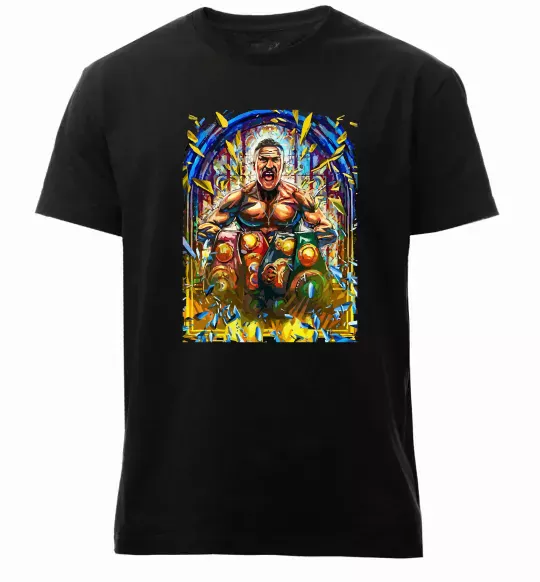 Мужская премиум футболка Пояси Черный фото