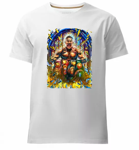 Мужская премиум футболка Пояси Белый фото