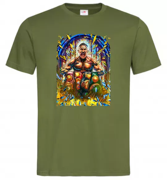 Мужская футболка Пояси Оливковый фото