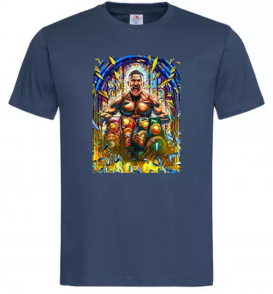 Мужская футболка Пояси Темно-синий фото