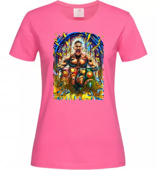 Жіноча футболка Пояси Яскраво-рожевий фото