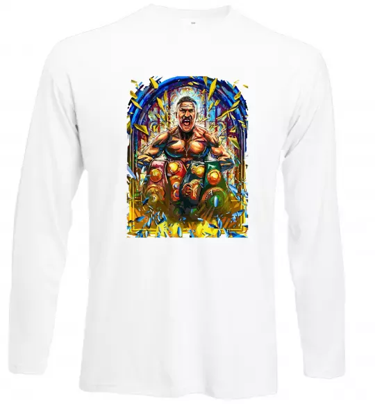 Лонгслів Пояси Білий фото