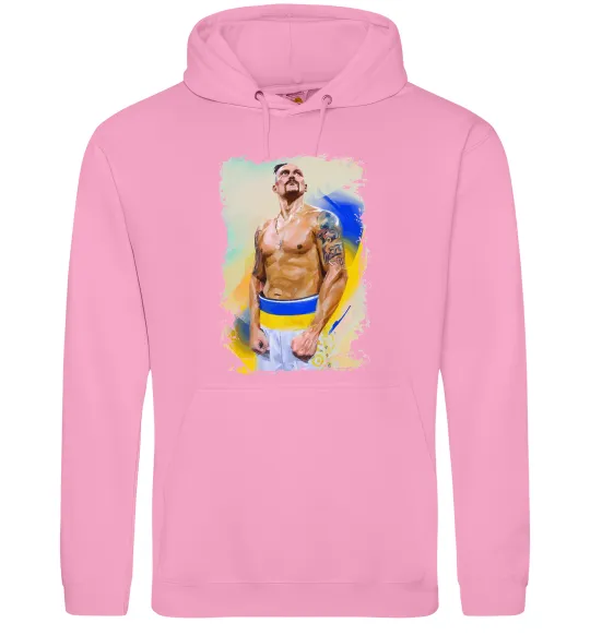 Женская толстовка (худи) Олександр Усик Розовый фото